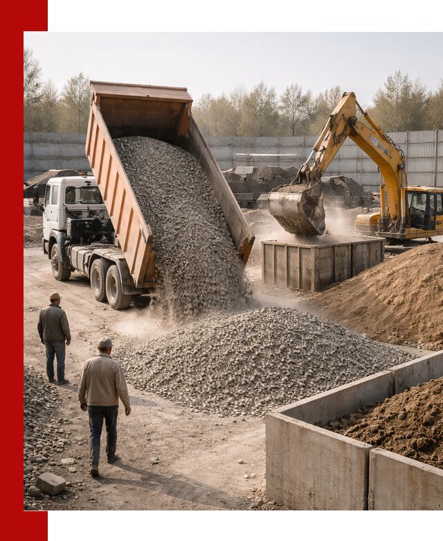 Доставка нерудных материалов с погрузкой и разгрузкой в Дюртюли