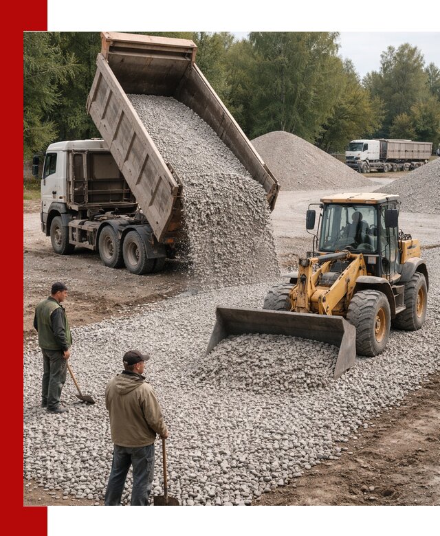 Купить гравийный щебень фракция 20-40 в Дюртюли с доставкой