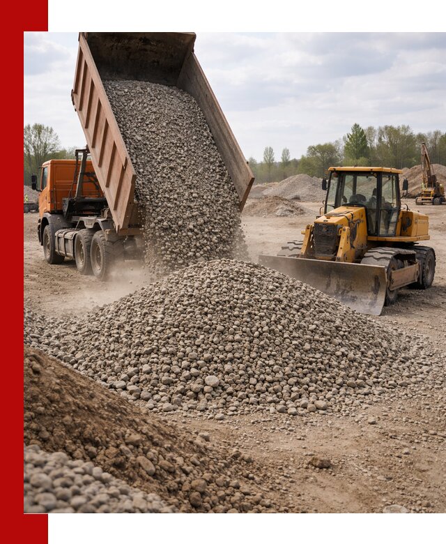 Доставка гравийного щебня фракции 40-70 в Дюртюли