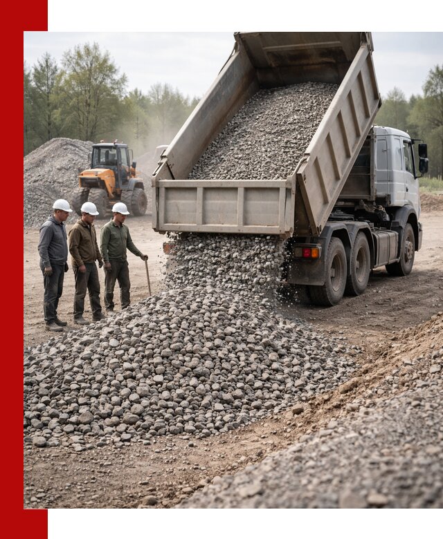 Доставка гравийного щебня фракции 70-120 в Дюртюли