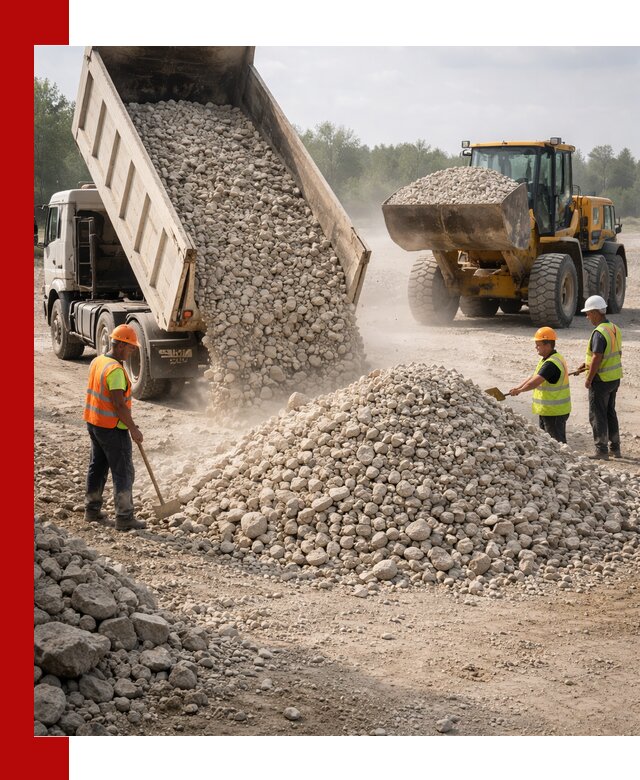 Доставка известнякового щебня фр. 40-70 в Дюртюли