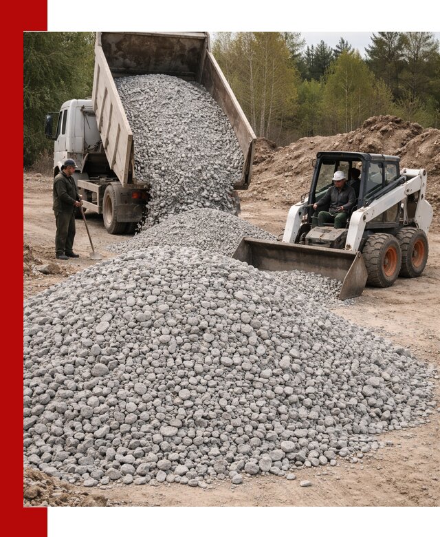 Доставка доломитового щебня в Дюртюли напрямую от карьера