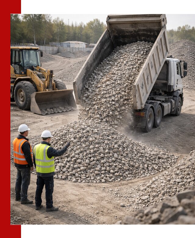 Вторичный щебень фракция 40–70 доставка в Дюртюли
