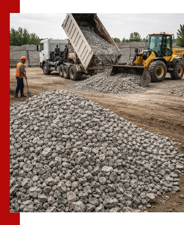 Доставка бетонного щебня фракции 40-70 в Дюртюли