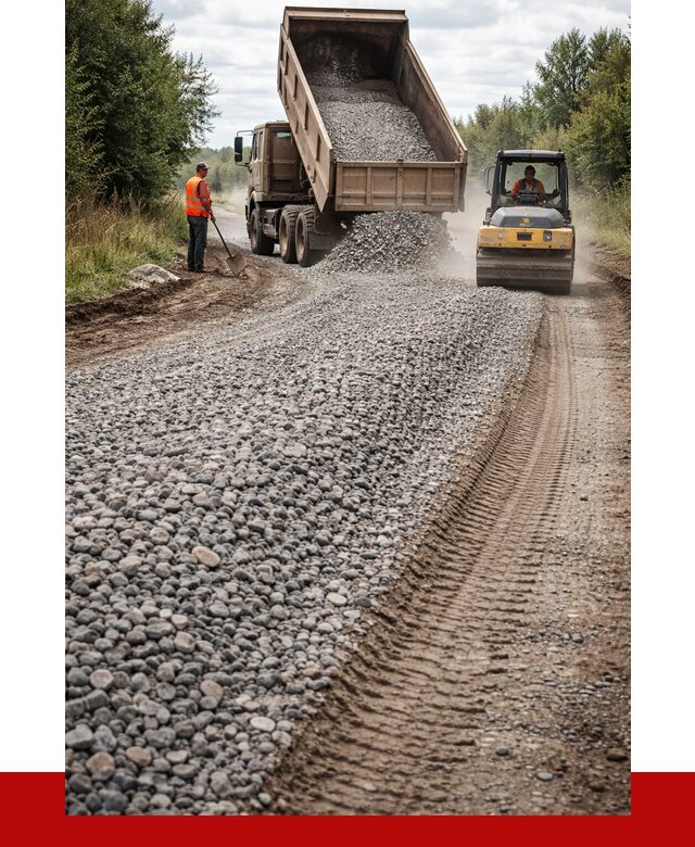 Щебень для отсыпки дороги в Дюртюли от 2815 р. ПРОНЕРУДДюр