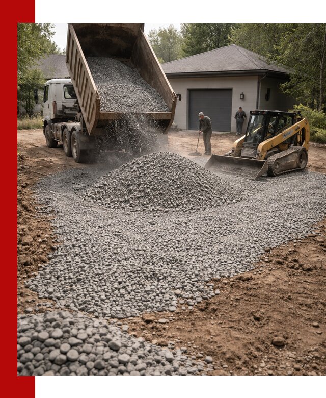 Щебень для парковки в Дюртюли: доставка и укладка качественного материала