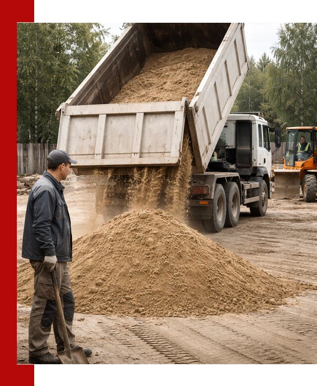 Доставка и продажа песка с разгрузкой в Дюртюли