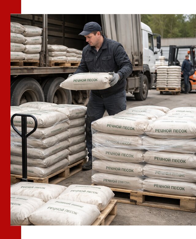 Речной песок в мешках с доставкой в Дюртюли