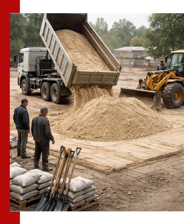 Доставка мытого песка в Дюртюли с самосвалами по выгодной цене