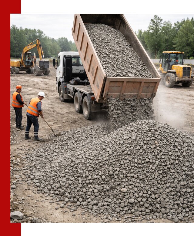 Доставка гравия фракции 40-70 в Дюртюли оптом и в розницу