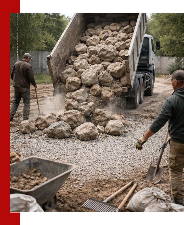 Доставка и укладка булыжника в Дюртюли