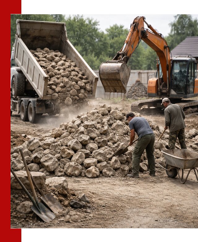 Доставка и разгрузка бутового камня в Дюртюли