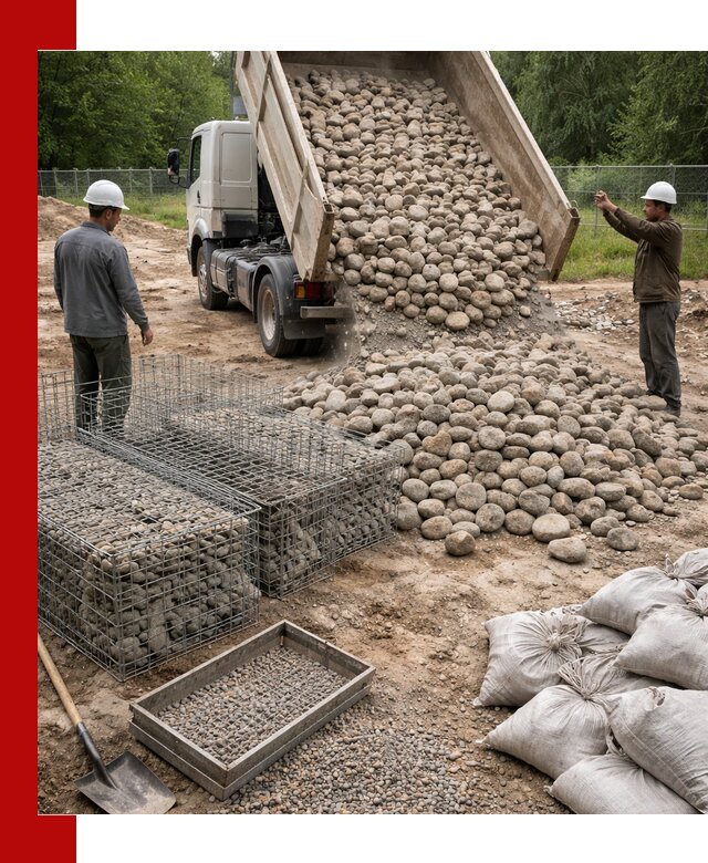 Камень для габионов фракция 70–151 в Дюртюли