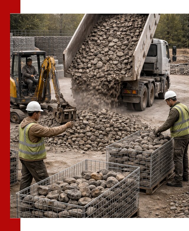 Камень для габионов фракция 100–201 в Дюртюли