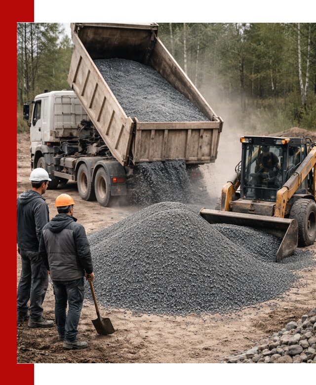 Гранитный отсев 0-5 с доставкой и разгрузкой в Дюртюли