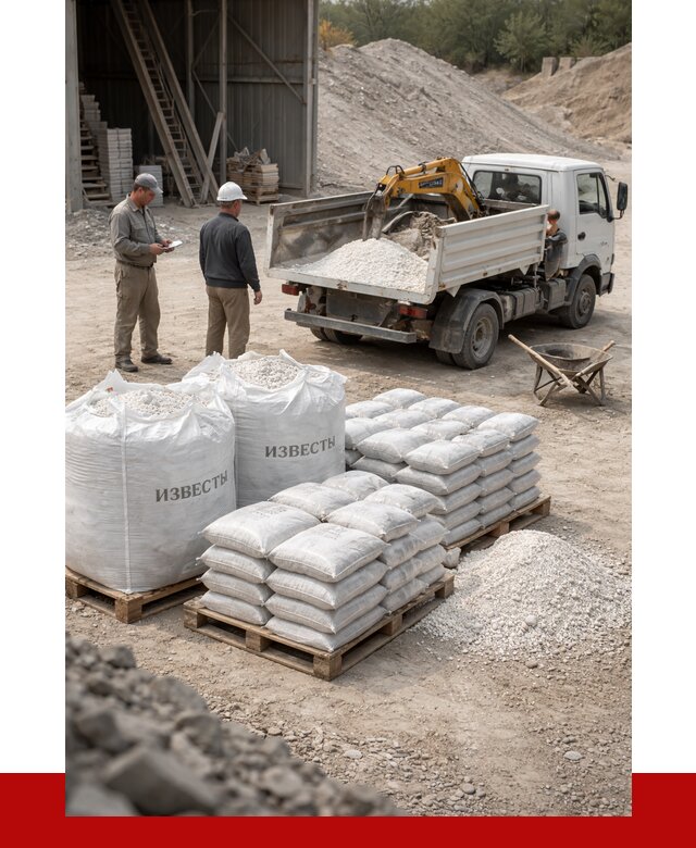Известь строительная в Дюртюли с доставкой от 4379 р. | ПРОНЕРУДДюр
