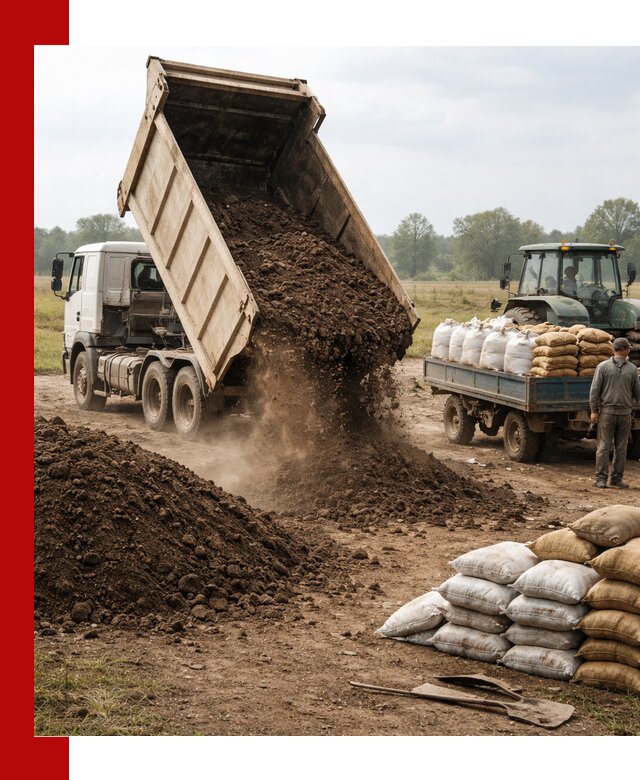 Доставка грунта и удобрений оптом в Дюртюли для сельхоз и строительства