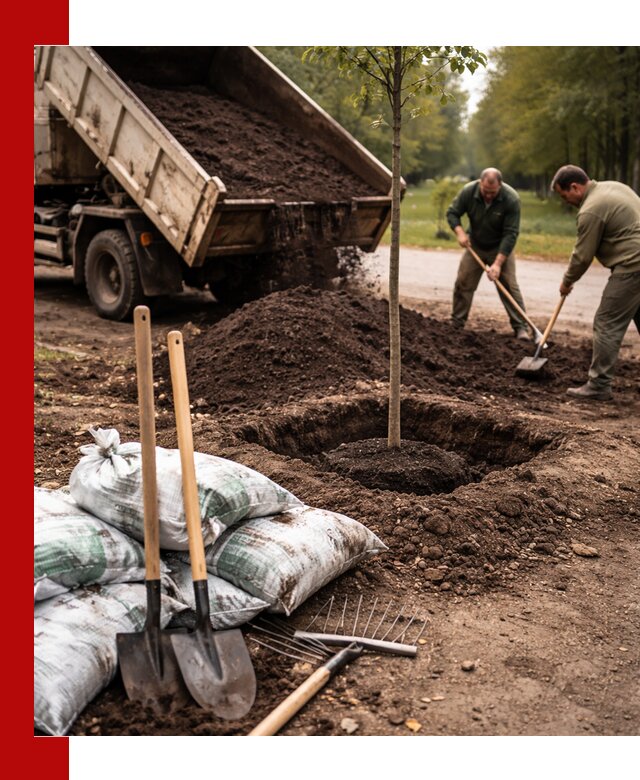 Грунт для посадки деревьев в Дюртюли — доставка и подготовка почвы