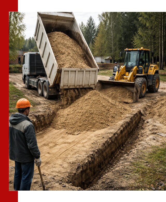 Доставка песчаного грунта в Дюртюли для строительных работ
