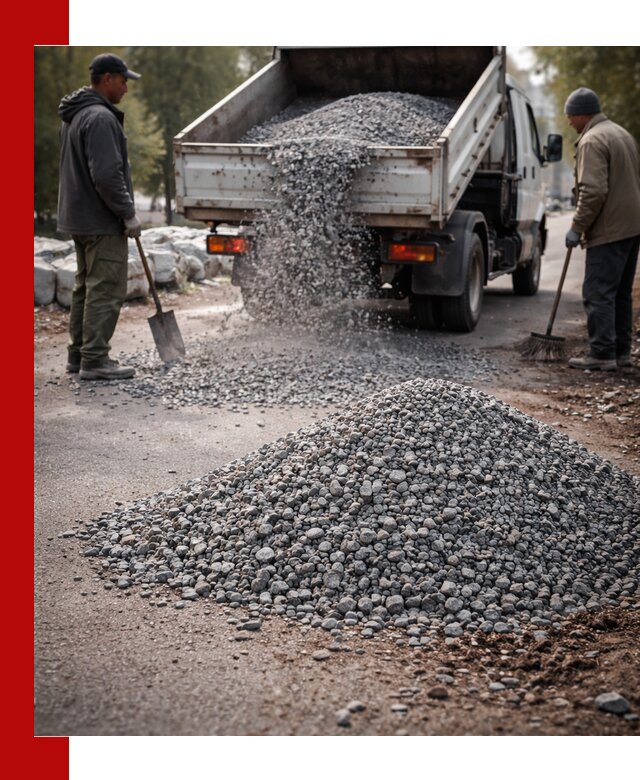 Гранитная крошка для посыпки дорог и тротуаров в Дюртюли