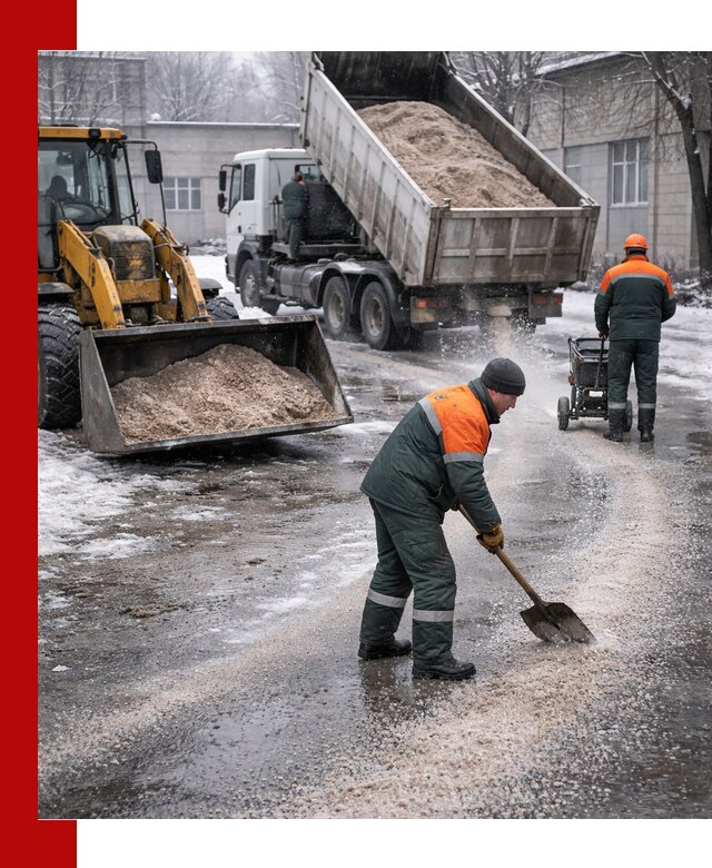 Реагент против гололеда с доставкой и нанесением в Дюртюли