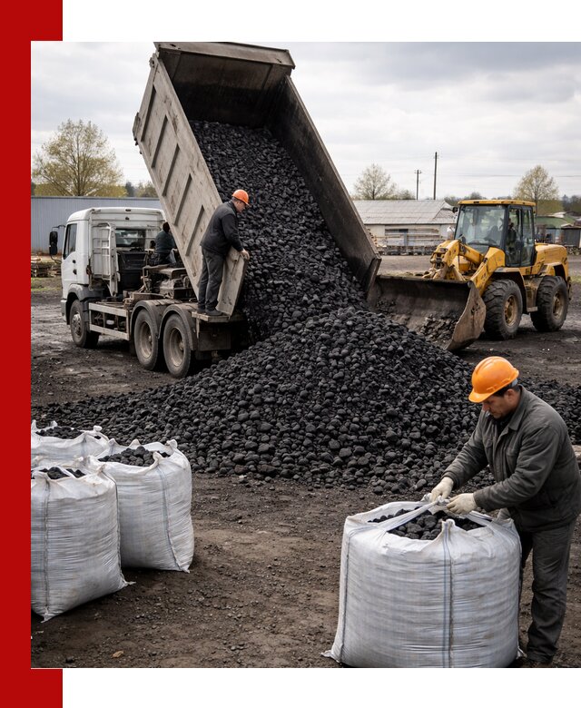 Доставка каменного угля в Дюртюли оптом и в розницу