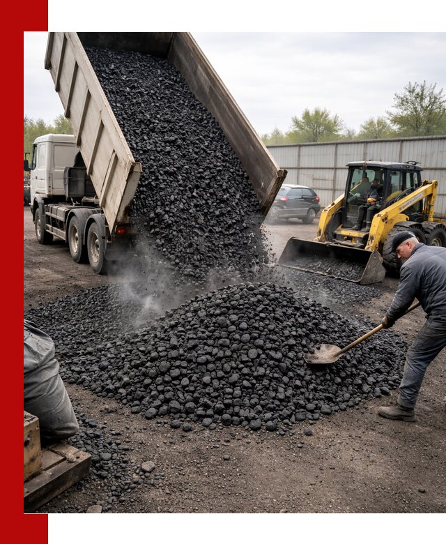 Доставка угля орех в Дюртюли оптом и в розницу