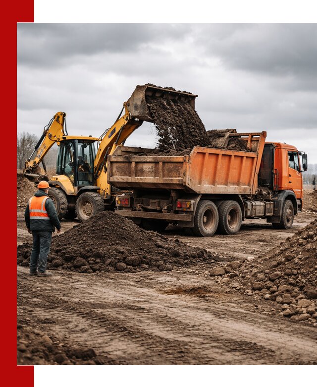 Вывоз грунта и строительного мусора в Дюртюли грузовыми самосвалами