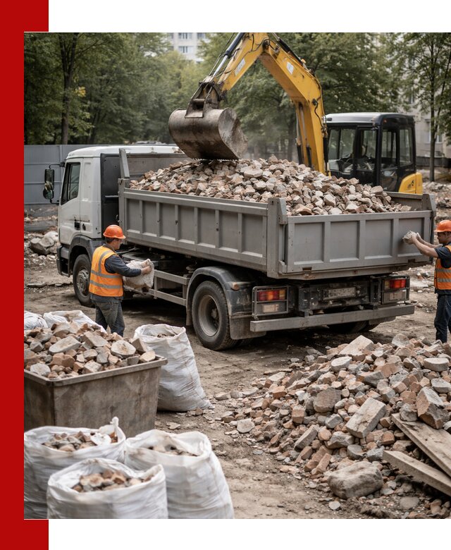 Вывоз строительного мусора в Дюртюли с самосвалами и контейнерами