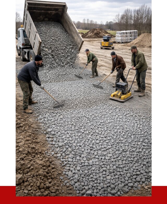 Устройство щебеночной подушки в Дюртюли от 4691 р. ПРОНЕРУДДюр